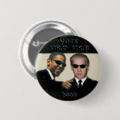 オバマかバイデン氏ボタン 缶バッジ (正面&裏面)