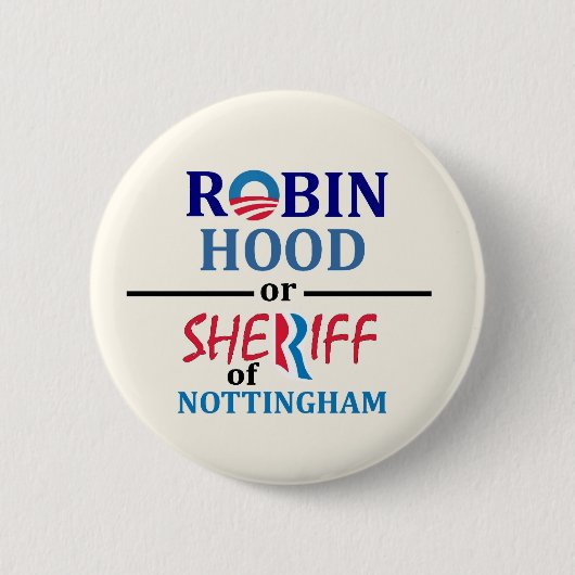 オバマかRomney 缶バッジ (正面)