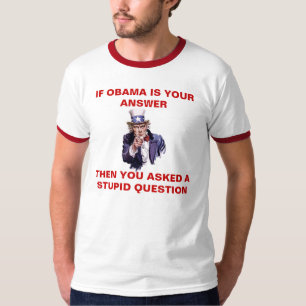 オバマがカスタマイズあなたの答え-カスタマイズ-なら Tシャツ