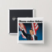 オバマが履歴ボタンを作成 缶バッジ (正面&裏面)