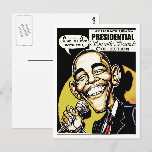オバマが歌う！(2012) ポストカード (正面/裏面)