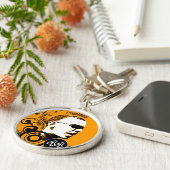 オバマが背景色を変更 キーホルダー (側面)