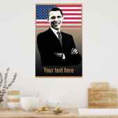 オバマと文字 – ポスター – テンプレート (キッチン)