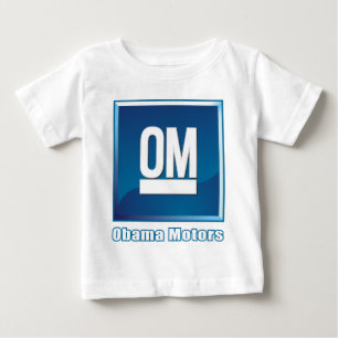 オバマによってはロゴが自動車に乗ります ベビーTシャツ