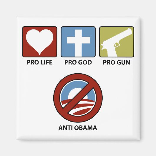 オバマに対する原則 マグネット (正面)