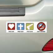 オバマに対するPrincples バンパーステッカー (車上)