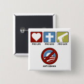 オバマに対するPrincples 缶バッジ (正面&裏面)