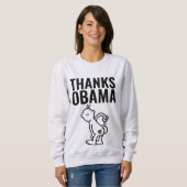 オバマに感謝 おもしろTシャツ スウェットシャツ (正面フル)