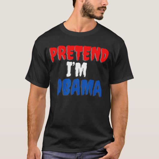 オバマに扮するハロウィンコスチューム Tシャツ (正面)