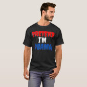 オバマに扮するハロウィンコスチューム Tシャツ (正面フル)