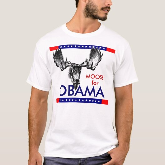 オバマのためのアメリカヘラジカ Tシャツ (正面)