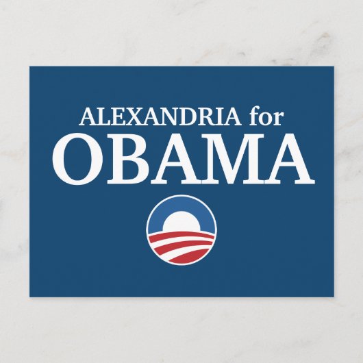 オバマのためのアレクサカスタムンドリアあなたの都パーソナライズされた市 ポストカード (正面)