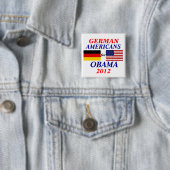 オバマのためのドイツのアメリカ人 缶バッジ (インサイチュ)