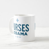 オバマのためのナース コーヒーマグカップ (正面左)