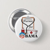 オバマのためのナース! 缶バッジ (正面&裏面)