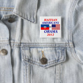 オバマのためのハイチのアメリカ人 缶バッジ (インサイチュ)