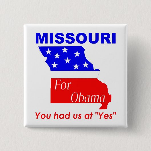 オバマのためのミズーリ 缶バッジ (正面)