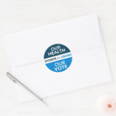オバマのための女性 – 私たちの健康Our Vote ラウンドシール (封筒)