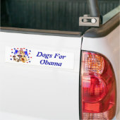 オバマのための犬 バンパーステッカー (トラック上)