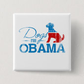 オバマのための犬 – ヴィンテージ.png 缶バッジ (正面)