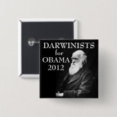 オバマのためのDarwinists 缶バッジ (正面&裏面)