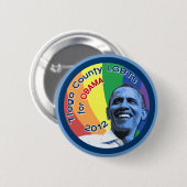 オバマのためのTioga郡PA LGBTs 2012 2.25"ボタン 缶バッジ (正面&裏面)