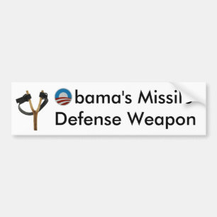 オバマのぱちんこのミサイルの防衛武器 バンパーステッカー