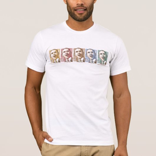 オバマのイメージのワイシャツ Tシャツ (正面)