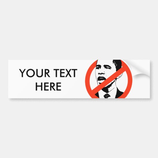オバマのカスタマイズスローガン バンパーステッカー (正面)