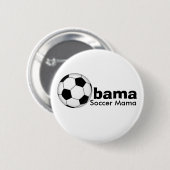オバマのサッカーのママボタン 缶バッジ (正面&裏面)