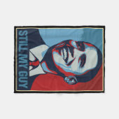 オバマのシャツはまだ私の男バラクオバマの贈り物 フリースブランケット (正面(横))