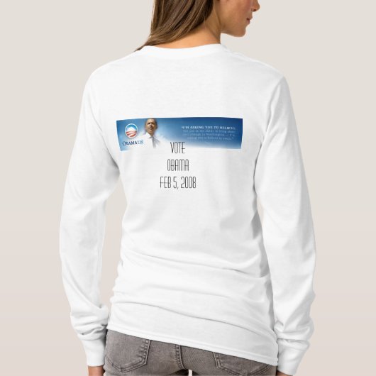 オバマのスエットシャツ-信じて下さい Tシャツ (裏面)