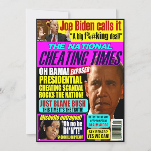 オバマのスキャンダルの挨拶状 カード (正面)