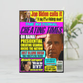 オバマのスキャンダルの挨拶状 カード (スタンド正面)