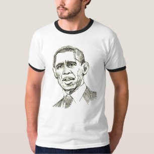 オバマのスケッチのワイシャツ Tシャツ