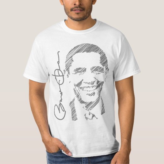 オバマのスケッチの2012年のワイシャツ Tシャツ (正面)