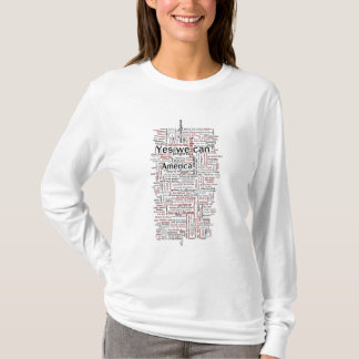 オバマのスピーチの単語の雲 Tシャツ