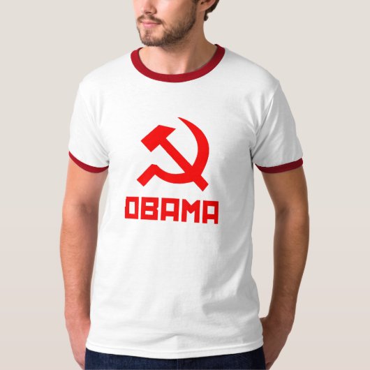 オバマのソ連国旗 Tシャツ (正面)