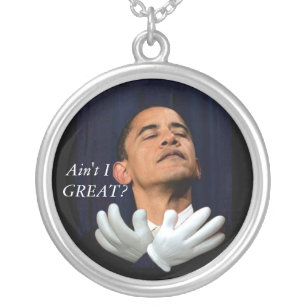 オバマのネックレス シルバープレートネックレス