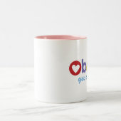 オバマのハートのマグ ツートーンマグカップ (中央)