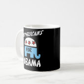 オバマのマグのための共和党員 コーヒーマグカップ (正面左)