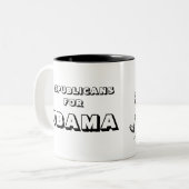 オバマのマグのための共和党員 ツートーンマグカップ (正面左)