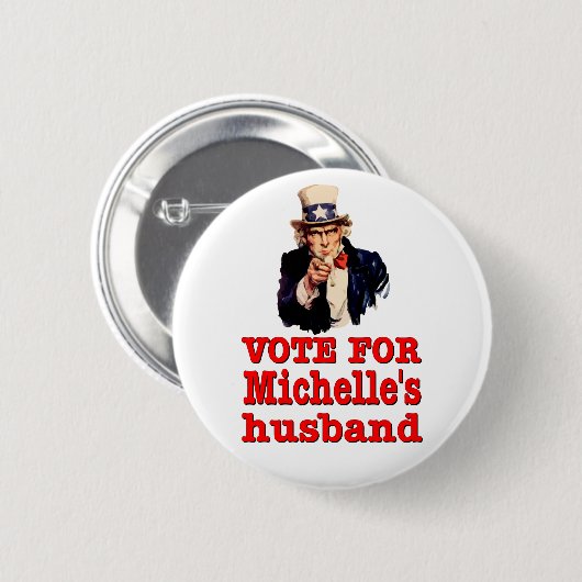 オバマのミシェールの夫のための政治デザインの投票 缶バッジ (正面&裏面)