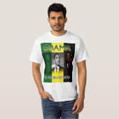 オバマのレゲエのジャマイカ色のワイシャツ Tシャツ (正面フル)