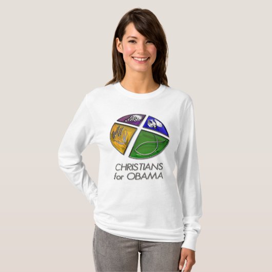 オバマのワイシャツのためのクリスチャン Tシャツ (正面フル)