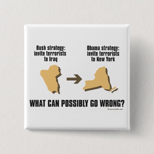 オバマの作戦-イラク- >ニューヨーク 缶バッジ (正面)