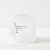 オバマの俳句の光学マグ フロストグラスマグカップ (正面左)