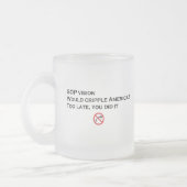 オバマの俳句の光学マグ フロストグラスマグカップ (左)