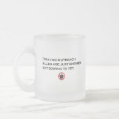 オバマの俳句の独裁政治のマグ フロストグラスマグカップ (左)