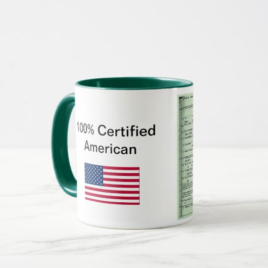 オバマの出生証明書のマグ マグカップ (正面左)